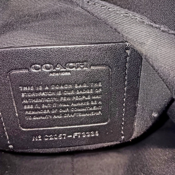 Coach F73338 Houston Flight Bag Black Embossed Signature Leather GUC - Picture 15 of 16